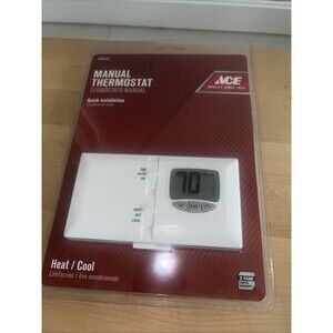 Ace Manual Thermostat 4164737 Heating Cooling 24 Volt Non Programmable (NEW)